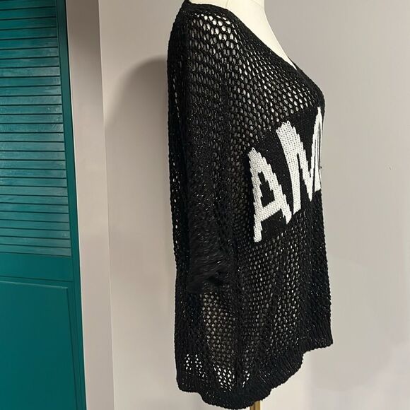 Amour Italian Crochet Pullover MADE IN ITALY NWOT - OS ($99) - Picture 6 of 10